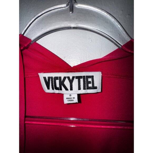 Vicky Tiel Womens Hot Pink Wrap Dress & Shawl‎ Set Size Small Sexy Eighties Glam - Picture 10 of 12